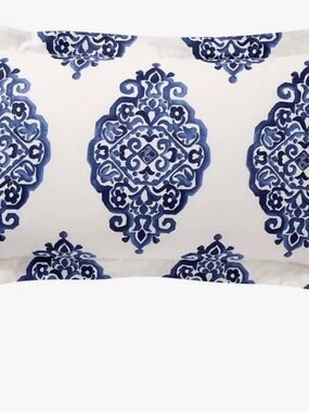 2 Pottery barn Asher Medallion Decorative Pillows Sham, king , organic New